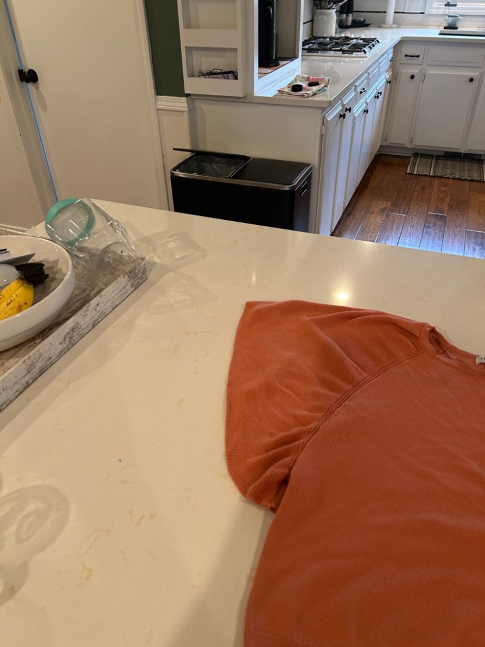 Prologue Burnt Orange Puff Sleeve Short Sleeve sweater Top - Picture 2 of 4
